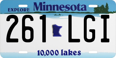 MN license plate 261LGI