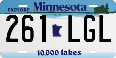 MN license plate 261LGL
