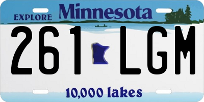 MN license plate 261LGM
