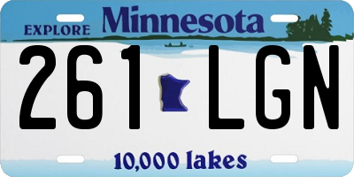MN license plate 261LGN