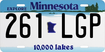 MN license plate 261LGP