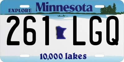 MN license plate 261LGQ
