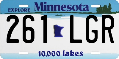 MN license plate 261LGR