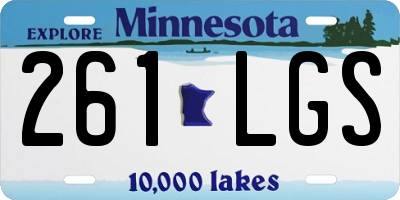 MN license plate 261LGS