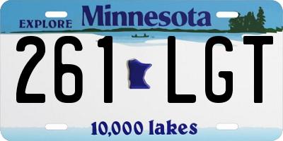 MN license plate 261LGT