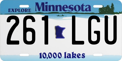 MN license plate 261LGU