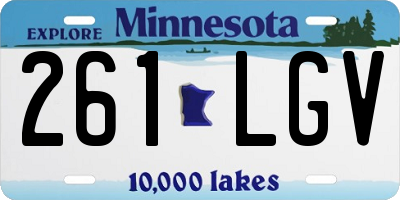 MN license plate 261LGV