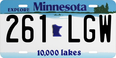 MN license plate 261LGW