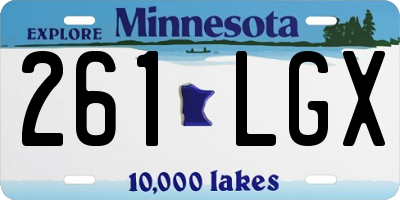 MN license plate 261LGX