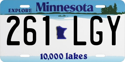 MN license plate 261LGY