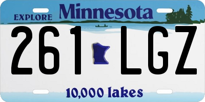 MN license plate 261LGZ