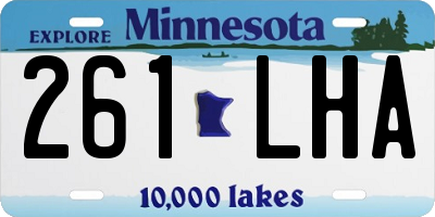 MN license plate 261LHA