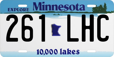 MN license plate 261LHC