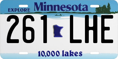 MN license plate 261LHE