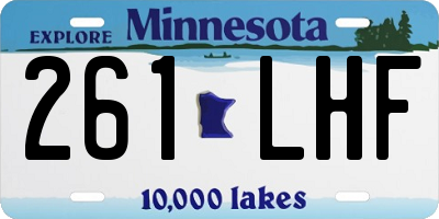 MN license plate 261LHF