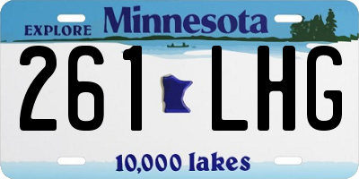 MN license plate 261LHG