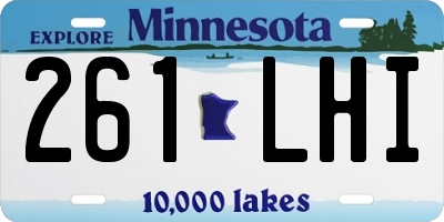 MN license plate 261LHI