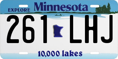 MN license plate 261LHJ