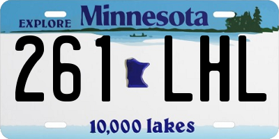 MN license plate 261LHL