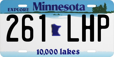 MN license plate 261LHP