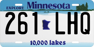 MN license plate 261LHQ