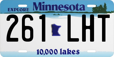 MN license plate 261LHT