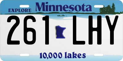 MN license plate 261LHY
