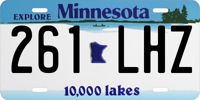 MN license plate 261LHZ