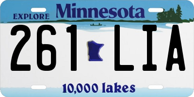 MN license plate 261LIA