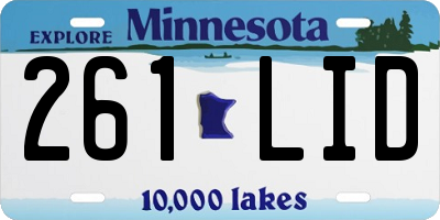 MN license plate 261LID