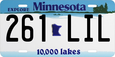 MN license plate 261LIL
