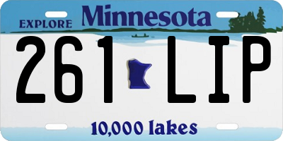 MN license plate 261LIP