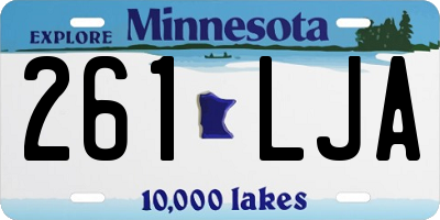 MN license plate 261LJA