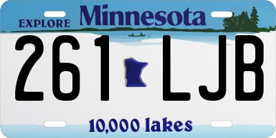 MN license plate 261LJB