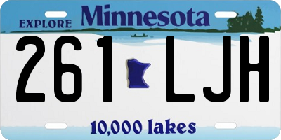 MN license plate 261LJH