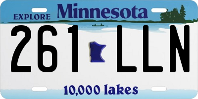 MN license plate 261LLN
