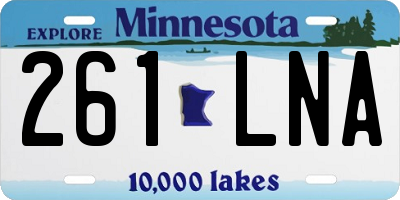 MN license plate 261LNA