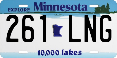 MN license plate 261LNG