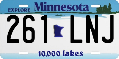 MN license plate 261LNJ