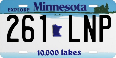 MN license plate 261LNP