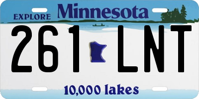 MN license plate 261LNT