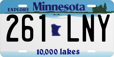 MN license plate 261LNY