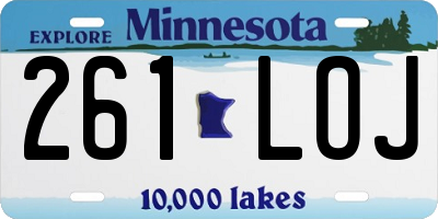 MN license plate 261LOJ