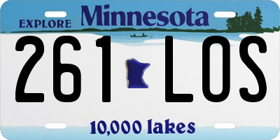 MN license plate 261LOS