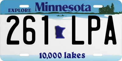 MN license plate 261LPA