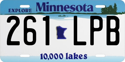 MN license plate 261LPB
