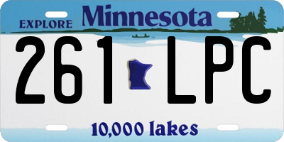 MN license plate 261LPC