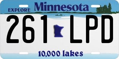 MN license plate 261LPD