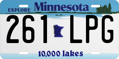 MN license plate 261LPG