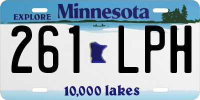 MN license plate 261LPH